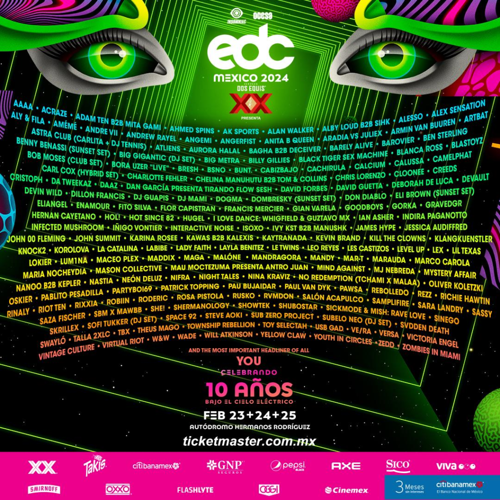 EDC 2024 Skrillex Richie Hawtin Kaytranada Alan Walker Infected   Image 22 1024x1024 