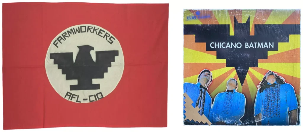 Cesar Chavez Farm Workers Logo Flag Chicano Batman name and Album cover art