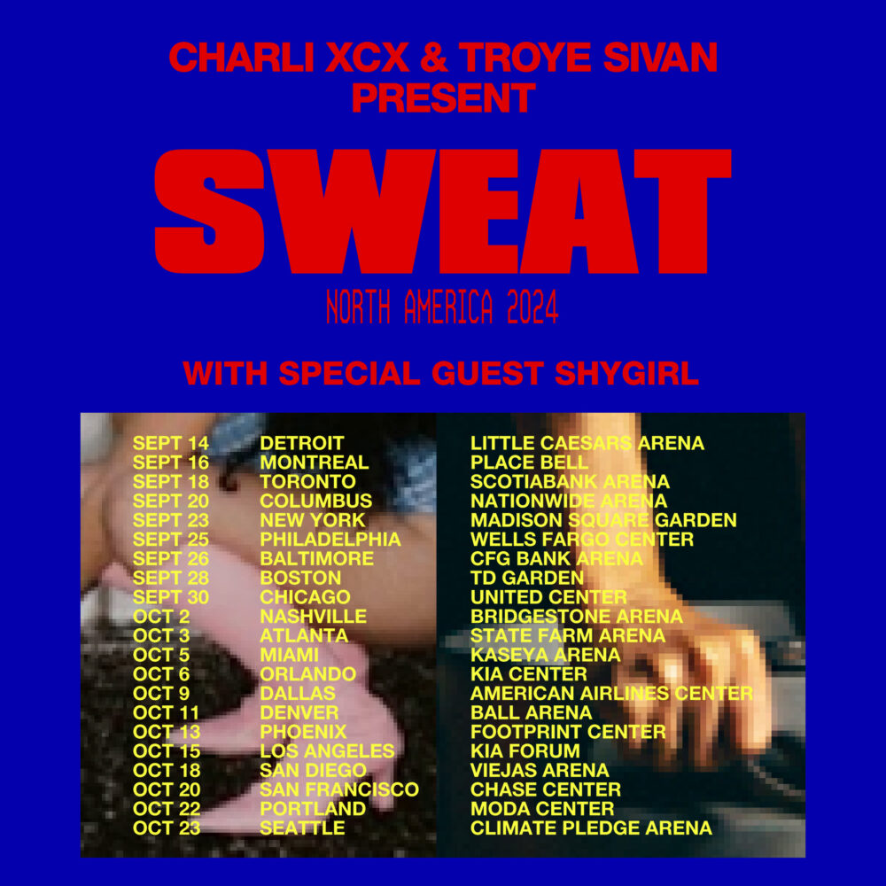 Charli xcx y Troye Sivan Sweat Tour